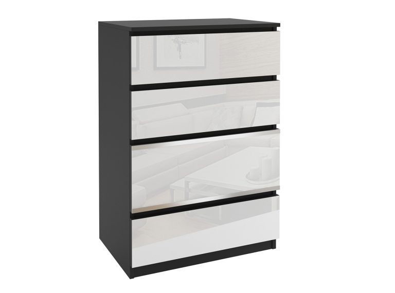 Komoda 30 Belini čierny / biely Výrobca BH KOM1/2/B/WI/3W1B/0