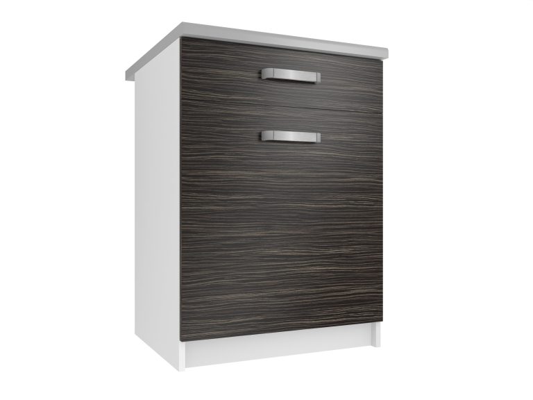 Kuchynská skrinka Belini spodná so zásuvkami 60 cm eben kráľovský s pracovnou doskou Výrobca TOR SDSZ1-60/0/WT/HK/0/U