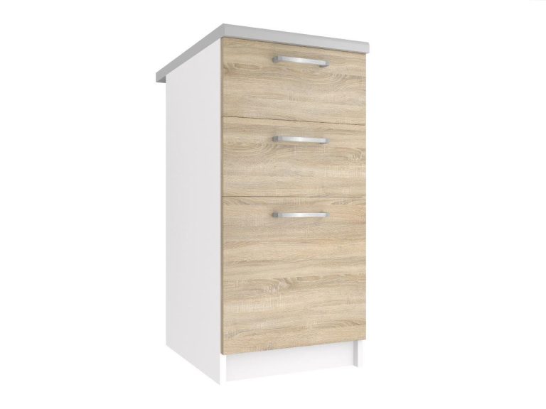 Kuchynská skrinka Belini spodná so zásuvkami 40 cm dub sonoma s pracovnou doskou Výrobca TOR SDSZ40/0/WT/DS/0/P
