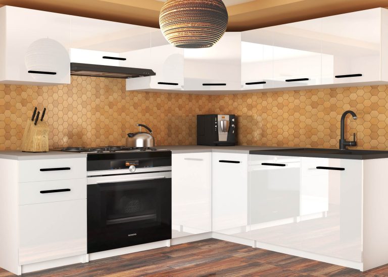 Kuchynská linka Belini 360 cm biely lesk bez pracovnej dosky Lidiauniqa2 Výrobca INF LIDIAUNIQA2/3/WT/W/BB/B1