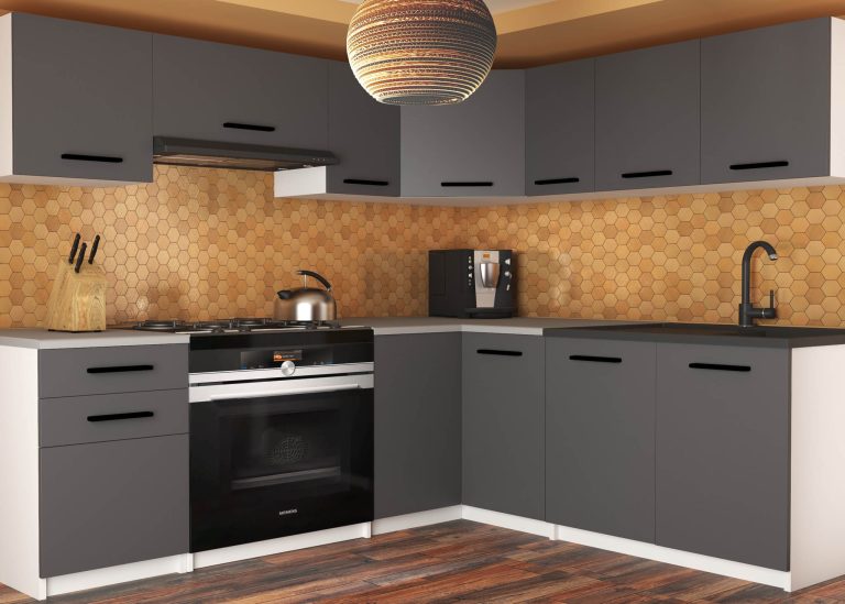 Kuchynská linka Belini 360 cm šedý mat bez pracovnej dosky Lidiauniqa2 Výrobca TOR LIDIAUNIQA2/3/WT/SR/BB/B1
