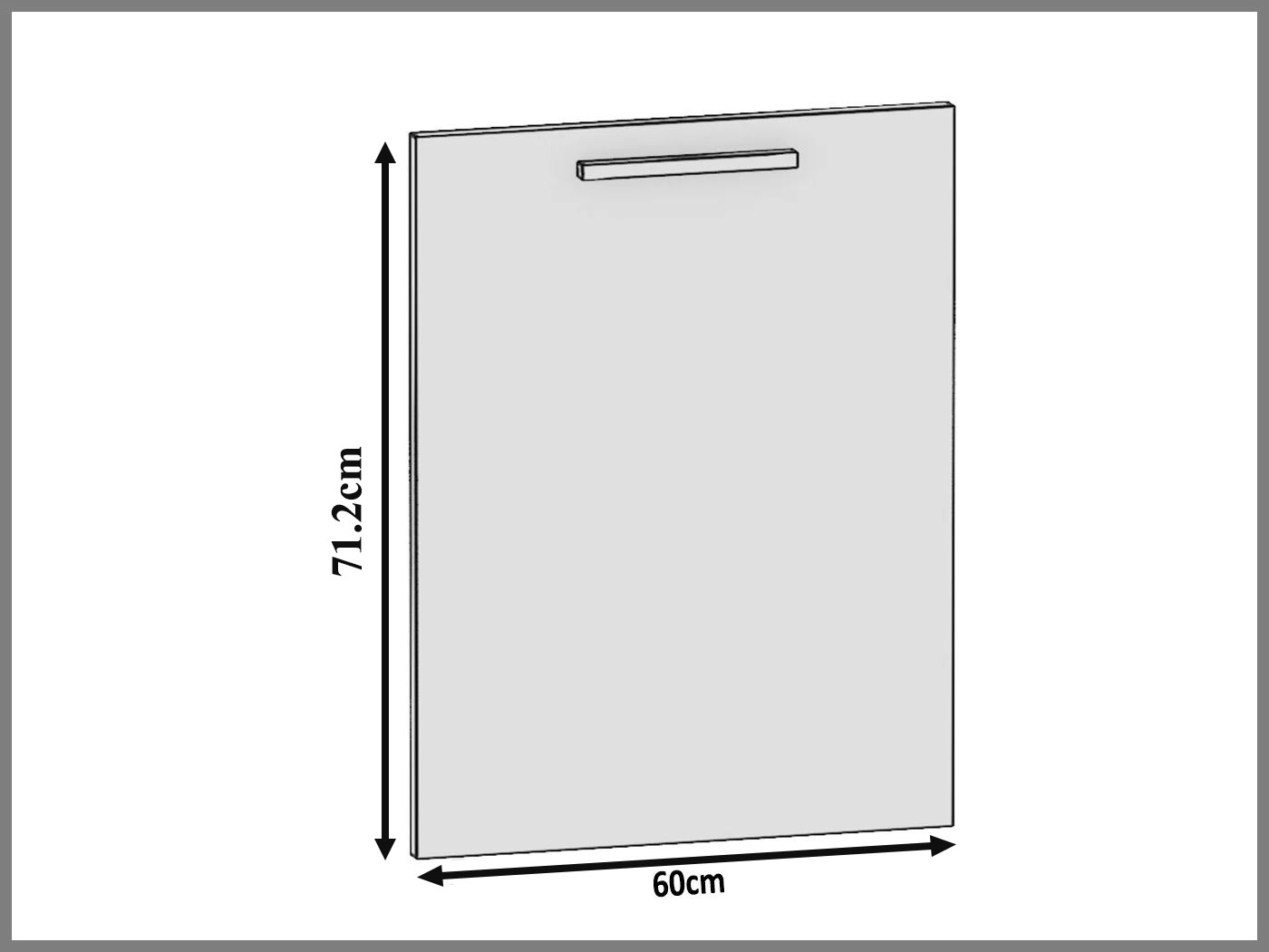 Panel na umývačku Belini zakrytý 60 cm šedý mat Výrobca TOR PZ60/1/WT/SR/0/B1