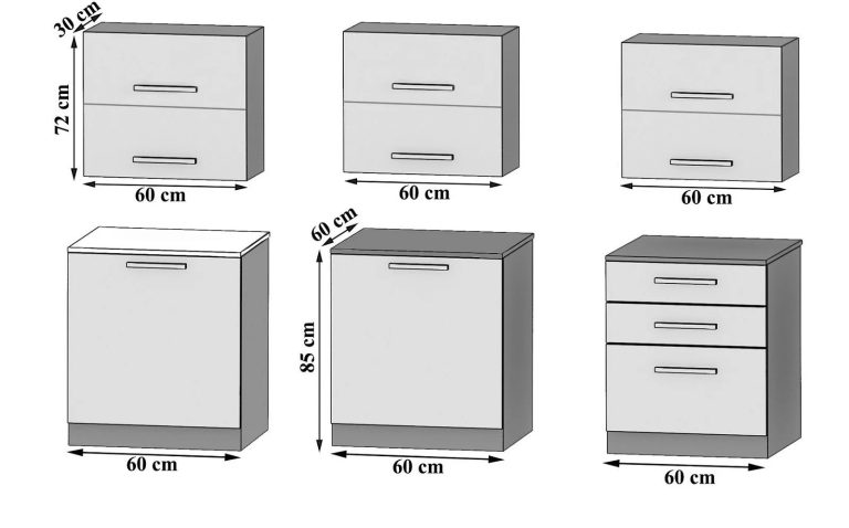 Kuchynská linka Belini 180 cm biely lesk / dub sonoma bez pracovnej dosky Primera Výrobca INF PRIMERA/3/WT/WDSW/BB/D
