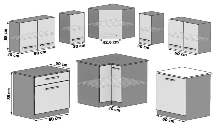 Kuchynská linka Belini 300 cm dub sonoma bez pracovnej dosky Armin Výrobca TOR ARMIN/2/WT/DS/BB/U