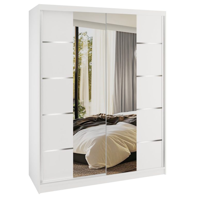 Šatníková skriňa SERENITY 133 cm biely mat ME SERENITY SZP6/0/W/W/0/HIAL 