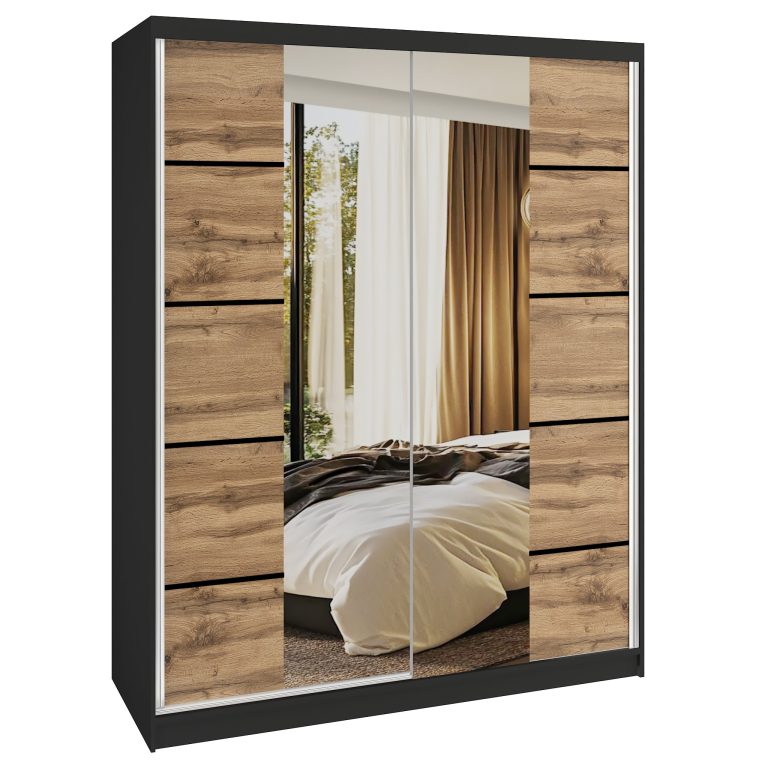 Šatníková skriňa SERENITY 133 cm dub wotan mat ME SERENITY SZP6/0/B/DW/0/HIAL 