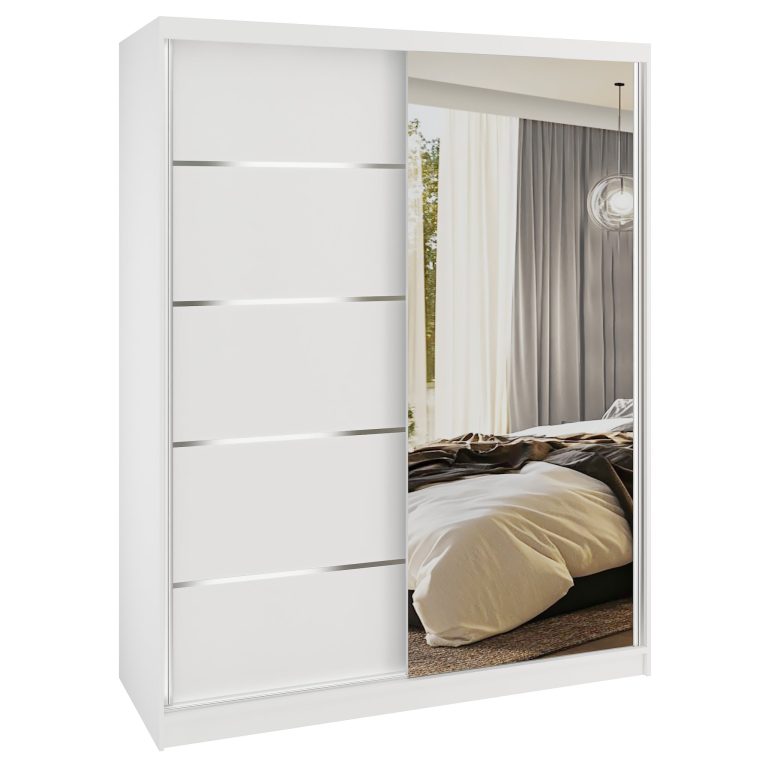 Šatníková skriňa SERENITY 133 cm biely mat MBP SERENITY SZP6/0/W/W/0/HIAL 