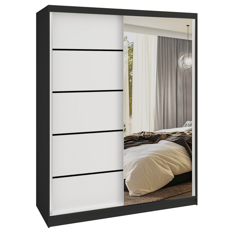 Šatníková skriňa SERENITY 133 cm biely mat MBP SERENITY SZP6/0/B/W/0/HIAL 
