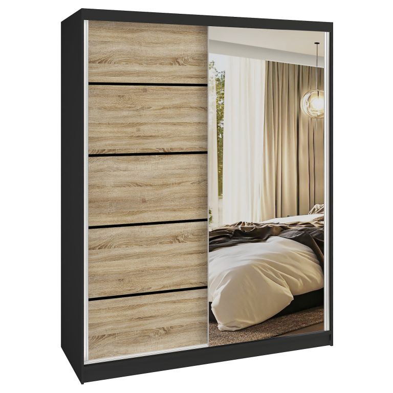 Šatníková skriňa SERENITY 133 cm dub sonoma mat MBP SERENITY SZP6/0/B/DS/0/HIAL 