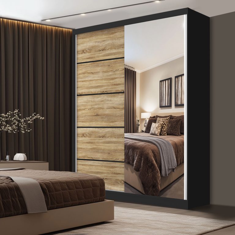 Šatníková skriňa SERENITY 133 cm dub sonoma mat MBP SERENITY SZP6/0/B/DS/0/HIAL 