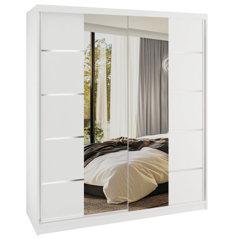 Šatníková skriňa SERENITY 158 cm fehér mat ME SERENITY SZP7/0/W/W/0/HIAL 