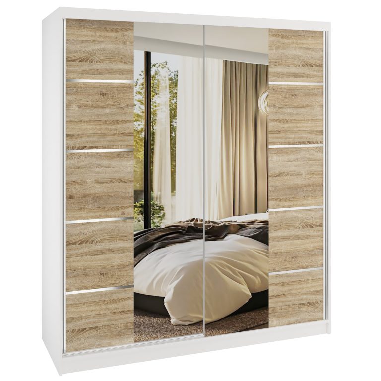 Šatníková skriňa SERENITY 158 cm dub sonoma mat ME SERENITY SZP7/0/W/DS/0/HIAL 