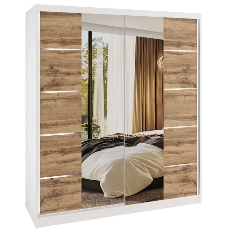 Šatníková skriňa SERENITY 158 cm dub wotan mat ME SERENITY SZP7/0/W/DW/0/HIAL 