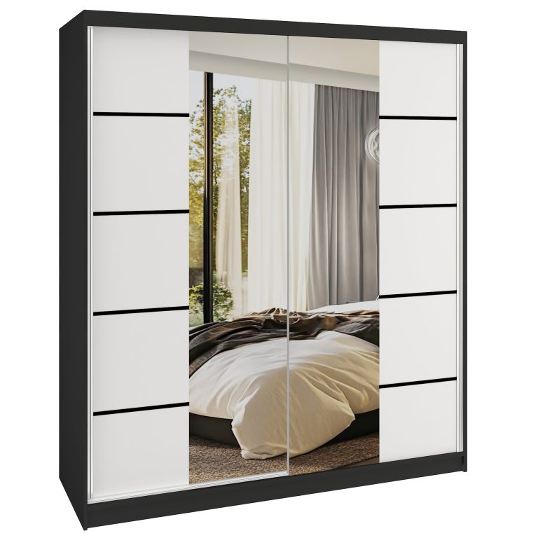 Šatníková skriňa SERENITY 158 cm biely mat ME SERENITY SZP7/0/B/W/0/HIAL 