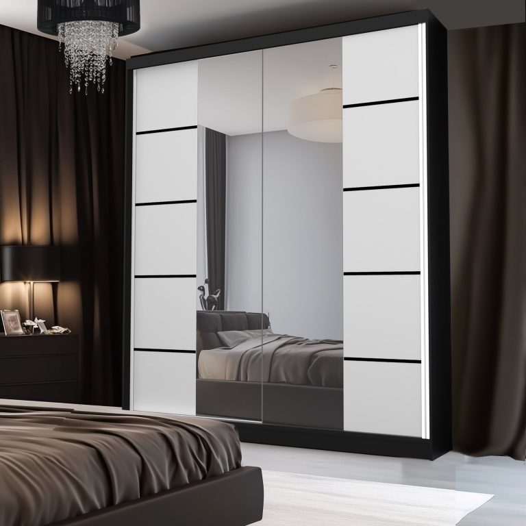 Šatníková skriňa SERENITY 158 cm biely mat ME SERENITY SZP7/0/B/W/0/HIAL 