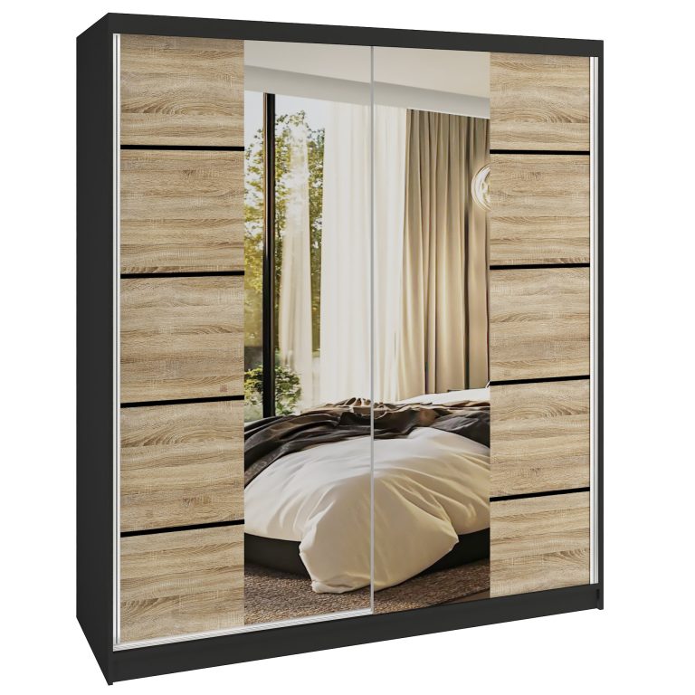 Šatníková skriňa SERENITY 158 cm dub sonoma mat ME SERENITY SZP7/0/B/DS/0/HIAL 