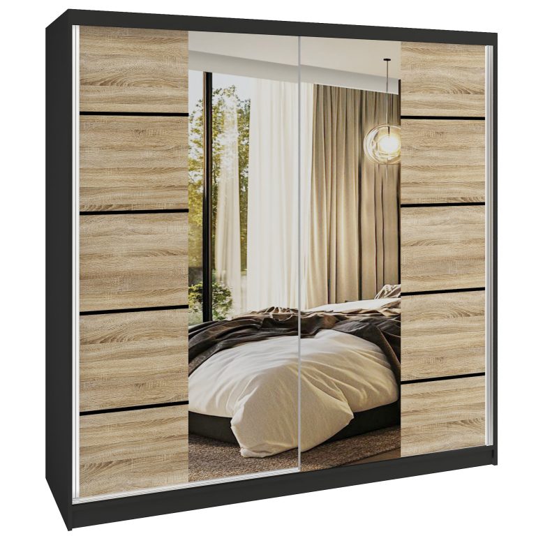 Šatníková skriňa SERENITY 200 cm dub sonoma mat ME SERENITY SZP5/0/B/DS/0/HIAL 