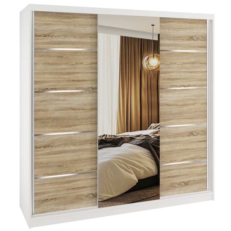 Šatníková skriňa SERENITY 200 cm dub sonoma mat MT SERENITY SZP5/0/W/DS/0/HIAL 