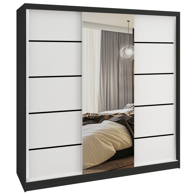 Šatníková skriňa SERENITY 200 cm biely mat MT SERENITY SZP5/0/B/W/0/HIAL 