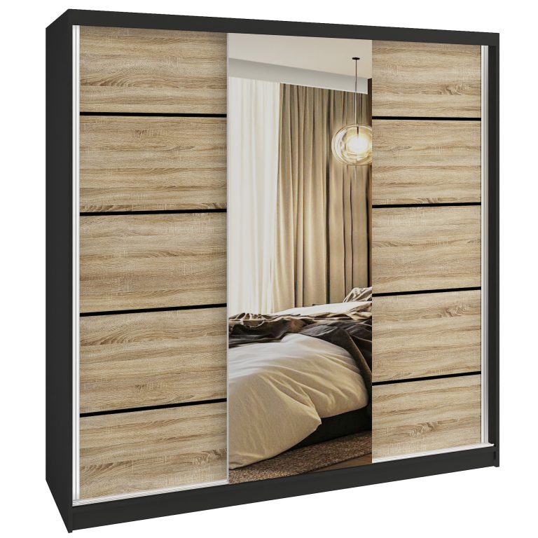 Šatníková skriňa SERENITY 200 cm dub sonoma mat MT SERENITY SZP5/0/B/DS/0/HIAL 