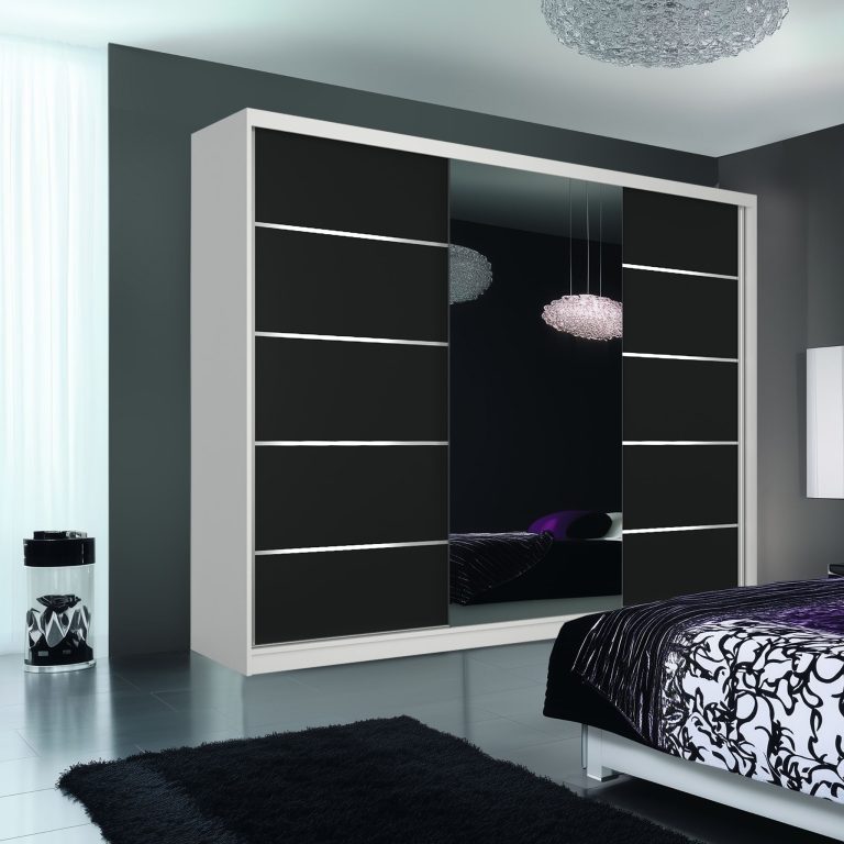 Šatníková skriňa SERENITY 200 cm čierny mat MT SERENITY SZP5/0/W/B/0/HIAL 