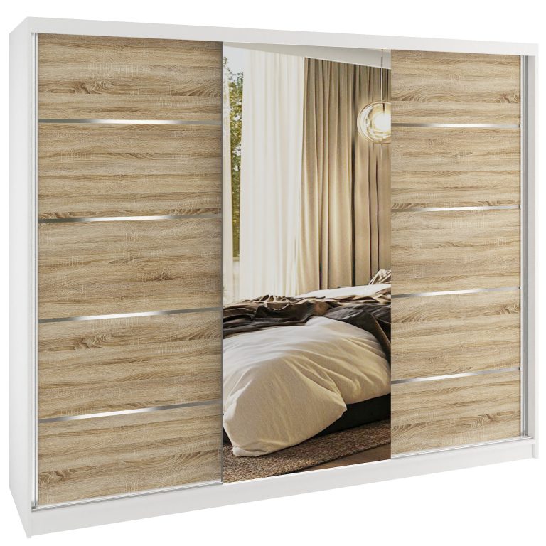 Šatníková skriňa SERENITY 232 cm dub sonoma mat MBP SERENITY SZP8/0/W/DS/0/HIAL 