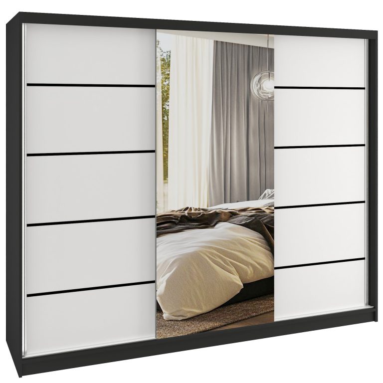Šatníková skriňa SERENITY 232 cm biely mat MBP SERENITY SZP8/0/B/W/0/HIAL 