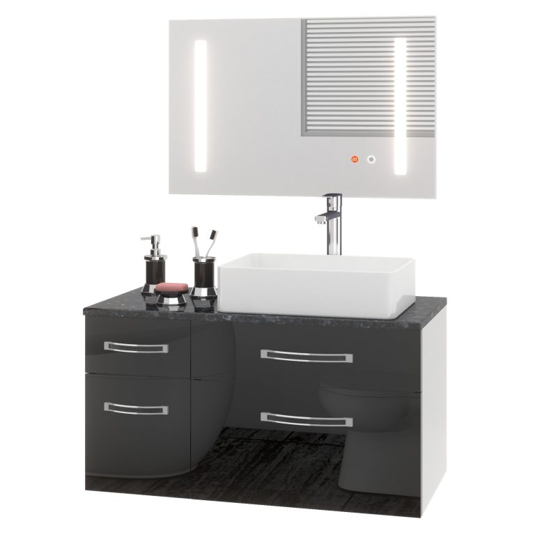 Kúpeľňový nábytok  Euphoria EUP P 90L/0/W/B/0/BK/MB 