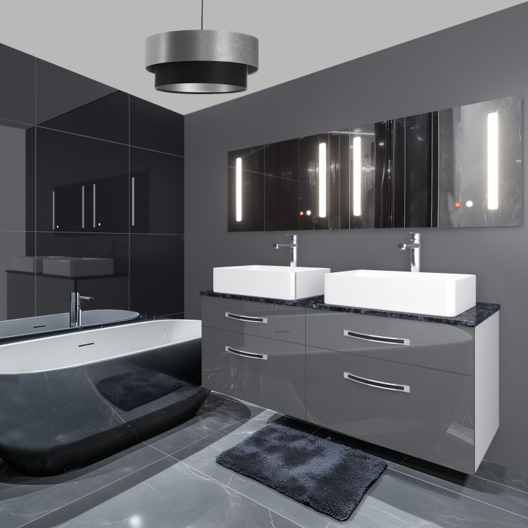 Kúpeľňový nábytok Euphoria EUP P 120D/0/W/S/0/BK/MB 