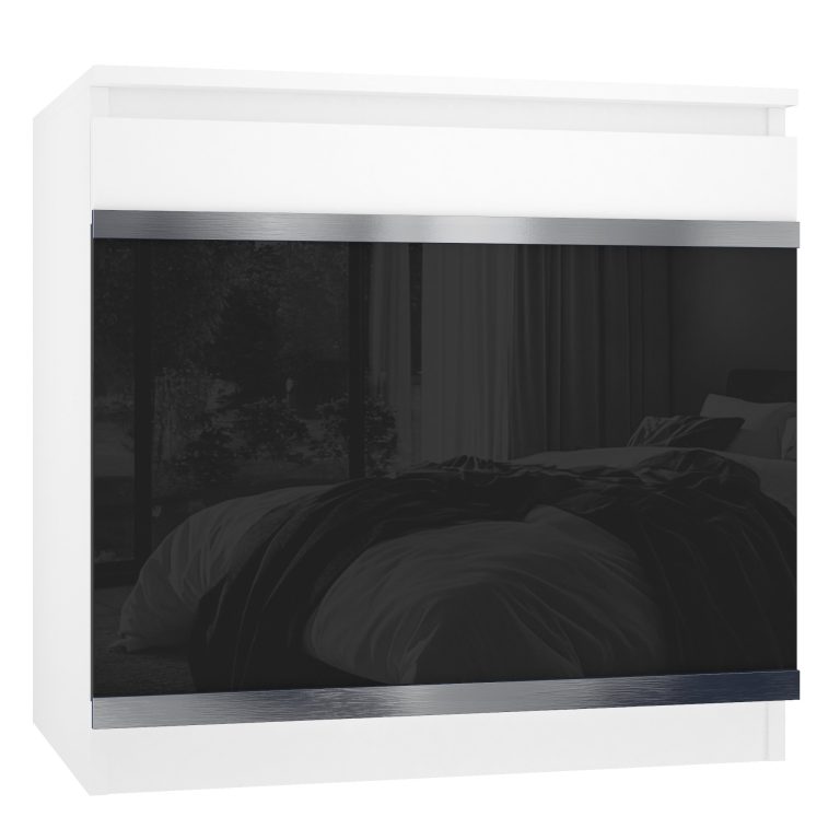 Nočný stolík Serenity Premium SN1/0/W/W/B/0/PP 