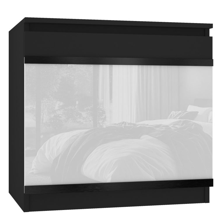 Nočný stolík Serenity Premium SN1/0/B/B/W/0/PP 