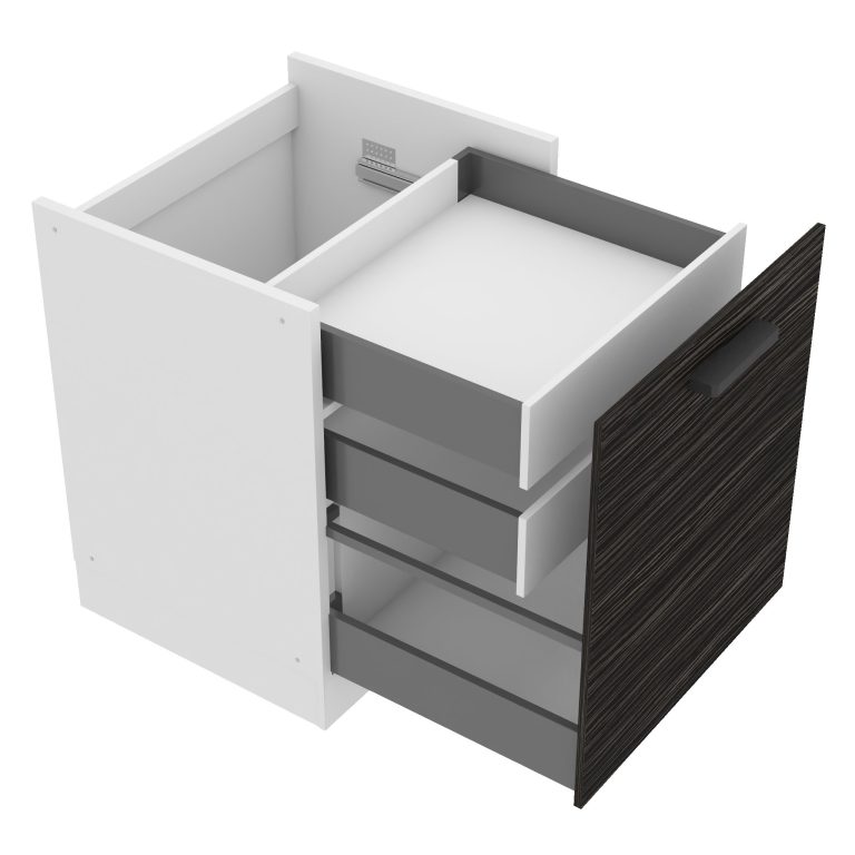 Kuchynská skrinka spodná 60 cm šuflíky vnútorné TOR SDSZW60/0/WT/HK/0/B1/PP 