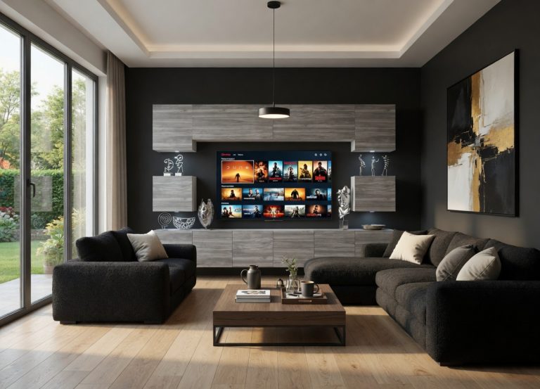 Obývacia stena 300 cm TV/RTV sivá antracit grafit Výrobca IMP PRIMO 3/5/W/GW1/0/0