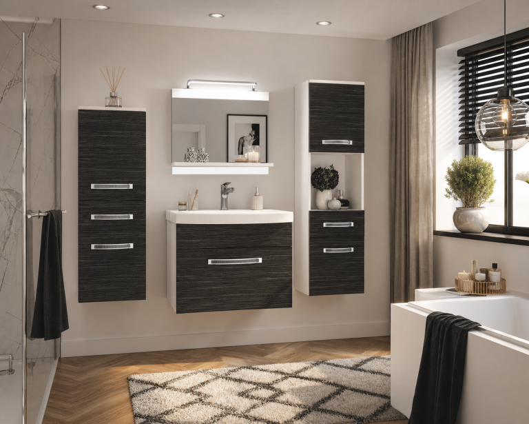Kúpeľňový nábytok Belini Premium Full Version eben kráľovský + umývadlo + zrkadlo + LED osvetlenie Glamour 78 Výrobca