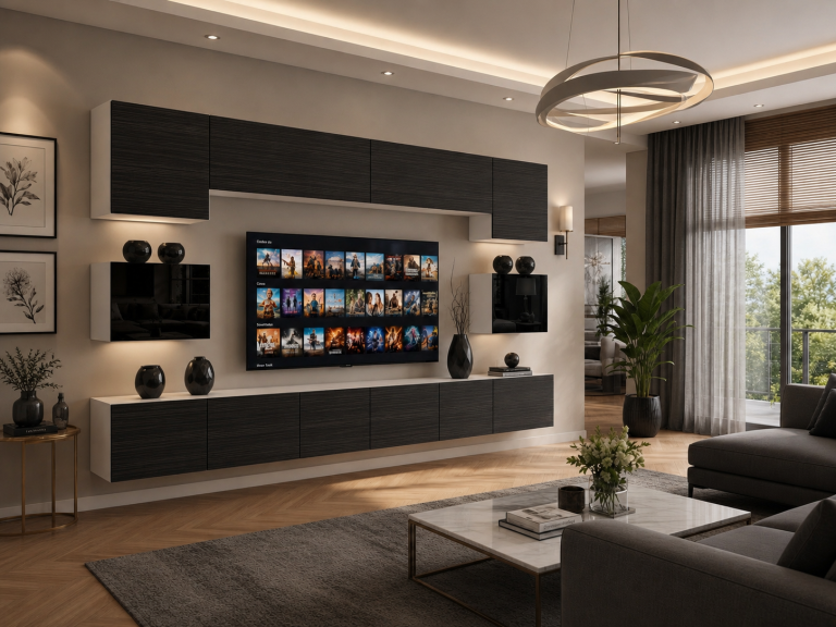 Obývacia stena 300 cm TV/RTV čierna eben Výrobca IMP 3/5/W/HKBHK/0/0