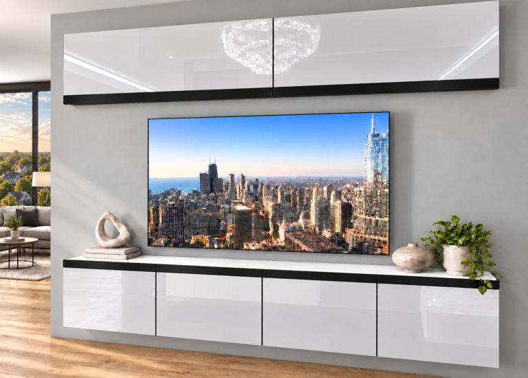 Obývacia stena Prestige 200 cm TV/RTV biela lesk Výrobca IMP P Brando 6/5/W/W/0/0/CM