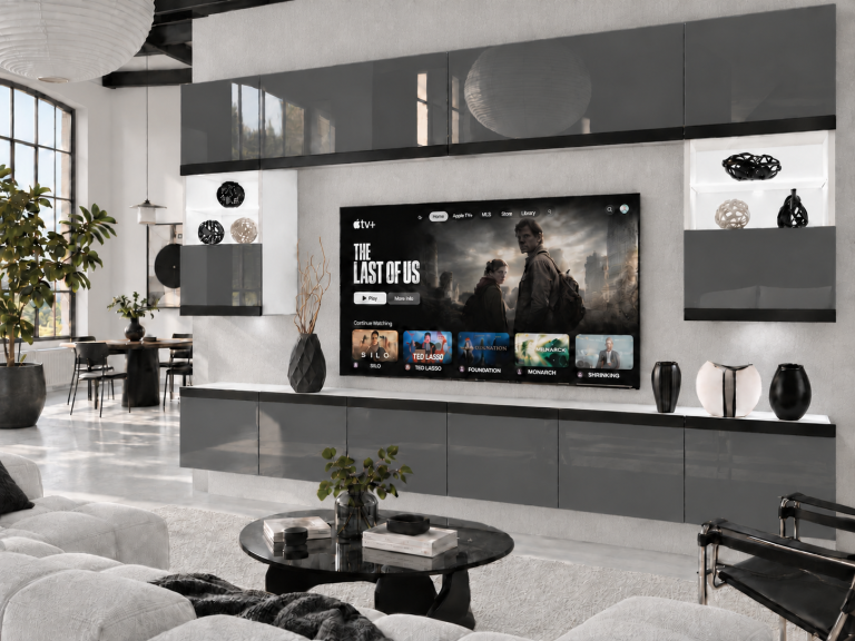 Obývacia stena Prestige 300 cm TV/RTV sivá lesk Výrobca IMP P2 Nolan 1/5/W/S/0/0/CM