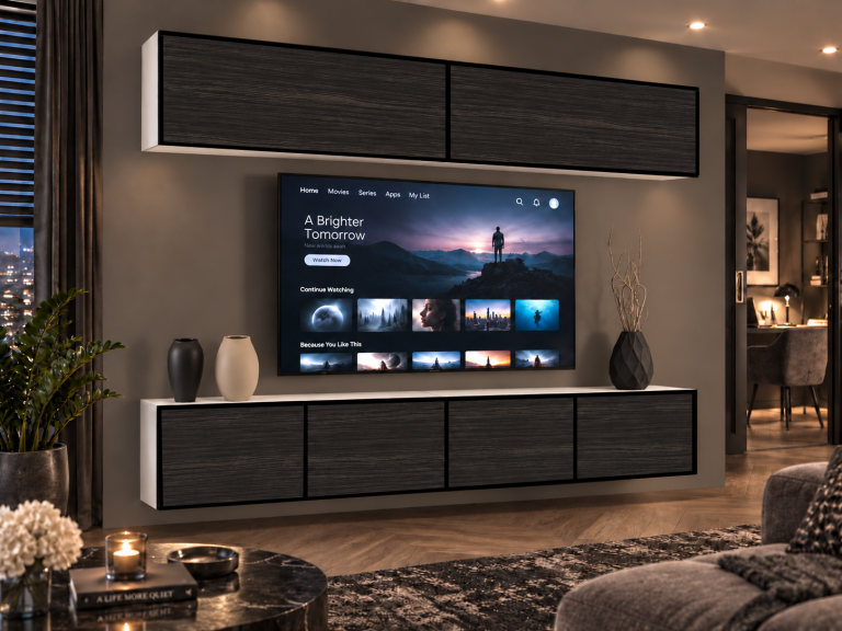 Obývacia stena Linea 200 cm TV/RTV čierna ebenové Výrobca IMP L Brando 6/5/W/HK/0/0