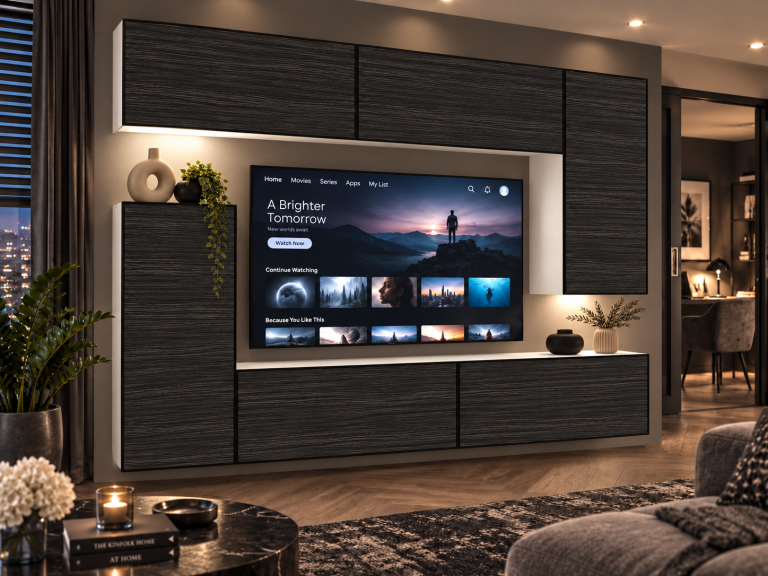 Obývacia stena Linea 250 cm TV/RTV čierna ebenové Výrobca IMP L Woody 8/5/W/HK/0/0