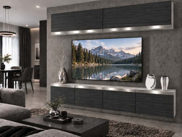 Obývacia stena Prestige 200 cm TV/RTV čierna ebenové Výrobca IMP P Brando 6/5/W/HK/0/0/SL
