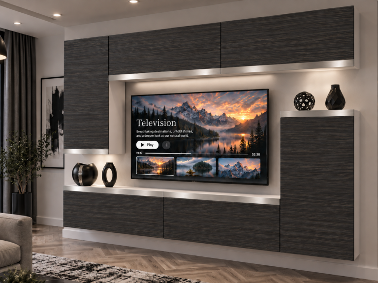 Obývacia stena Prestige 250 cm TV/RTV čierna ebenové Výrobca IMP P Woody 8/5/W/HK/0/0/SL
