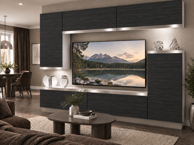 Obývacia stena Prestige 250 cm TV/RTV čierna ebenové Výrobca IMP P Woody 8/5/W/HK/0/0/SL