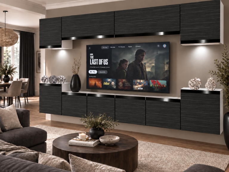 Obývacia stena Prestige 300 cm TV/RTV čierna ebenové Výrobca IMP P Hepburn 4/5/W/HK/0/0/CP