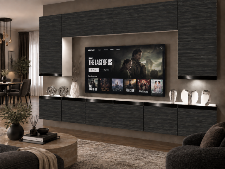 Obývacia stena Prestige 300 cm TV/RTV čierna ebenové Výrobca IMP P Monroe 2/5/W/HK/0/0/CP