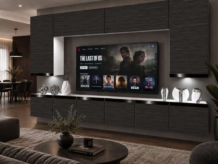 Obývacia stena Prestige 300 cm TV/RTV čierna ebenové Výrobca IMP P Monroe 2/5/W/HK/0/0/CP