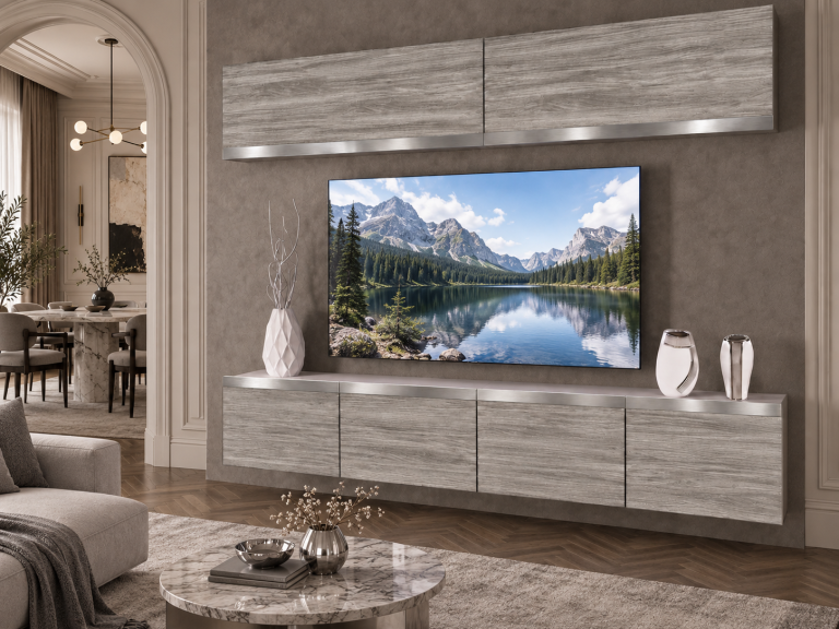 Obývacia stena Prestige 200 cm TV/RTV sivá antracit grafitová Výrobca IMP P Brando 6/5/W/GW1/0/0/SL