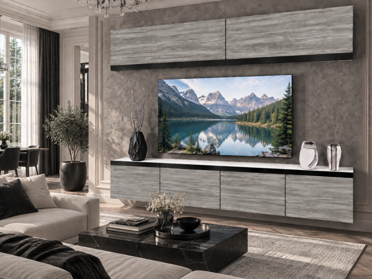 Obývacia stena Prestige 200 cm TV/RTV sivá antracit grafitová Výrobca IMP P Brando 6/5/W/GW1/0/0/CM