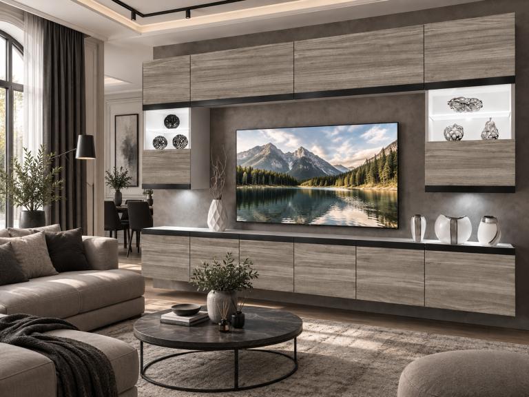 Obývacia stena Prestige 300 cm TV/RTV sivý antracit grafitový Výrobca IMP P2 Nolan 1/5/W/GW1/0/0/CM