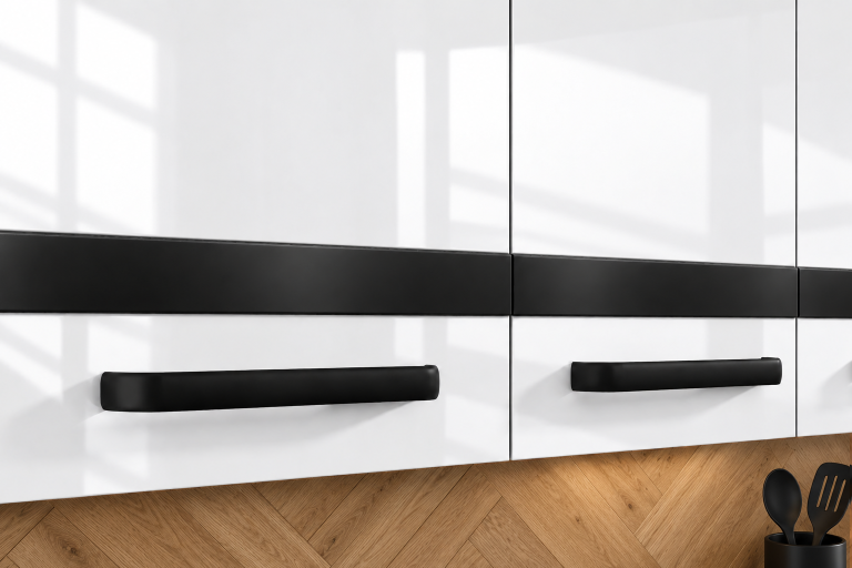 Meble kuchenne Prestige 180 cm biały połysk bez blatu Producent INF P Leonardo/0/WT/W/BB/A1/CM