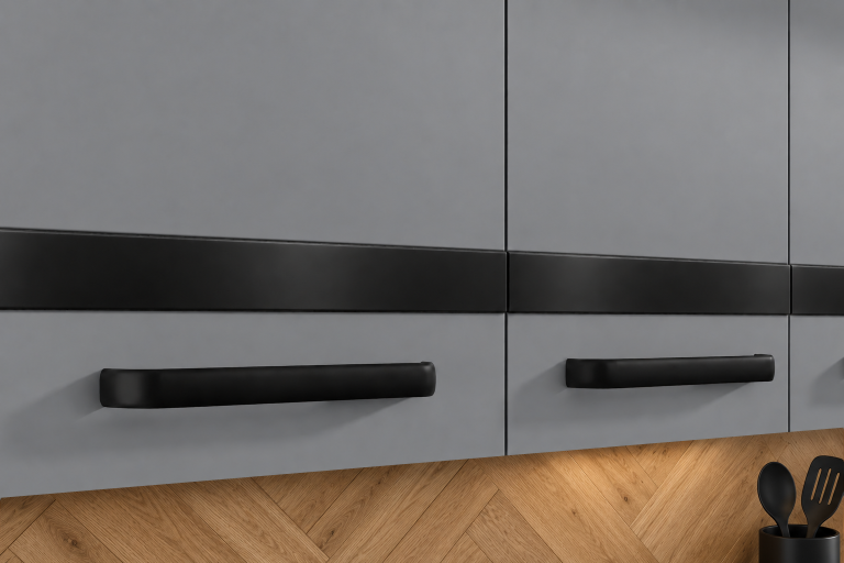 Meble kuchenne Prestige 180 cm szary mat bez blatu Producent TOR P Leonardo/0/WT/SR/BB/A1/CM